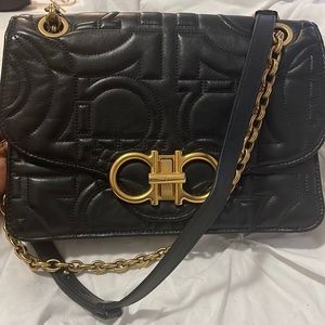 Salvotore ferragamo quilted shoulder bag